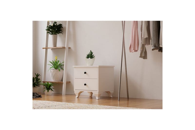 Rivric Yöpöytä 45 cm - Matta Valkoinen - Huonekalut - Pöytä & ruokailuryhmä - Apupöytä & sivupöytä - Yöpöytä