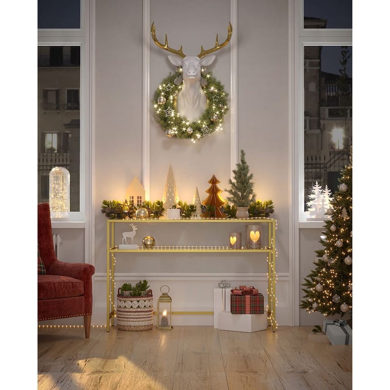 Rovena Lipasto 90 cm - Kulta ja läpinäkyvä - Huonekalut - Pöytä & ruokailuryhmä - Apupöytä & sivupöytä - Eteispöytä