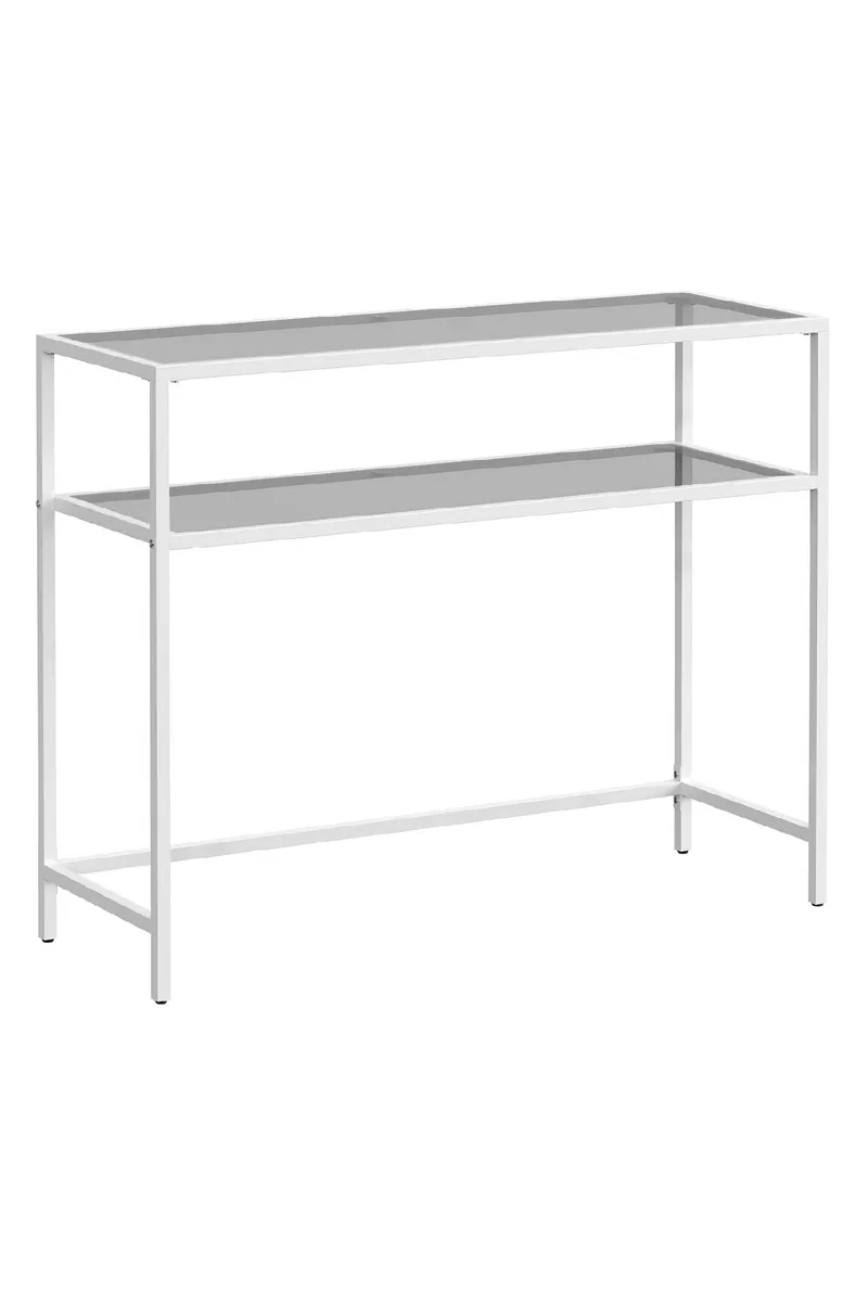 Rovena Lipasto 90 cm - Valkoinen ja läpinäkyvä - Huonekalut - Pöytä & ruokailuryhmä - Apupöytä & sivupöytä - Eteispöytä