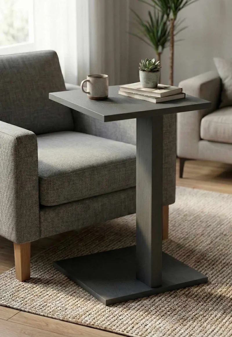 Rumira Sivupöytä 35 cm - Harmaa - Huonekalut - Pöytä & ruokailuryhmä - Apupöytä & sivupöytä - Jalustapöytä & pylväspöytä