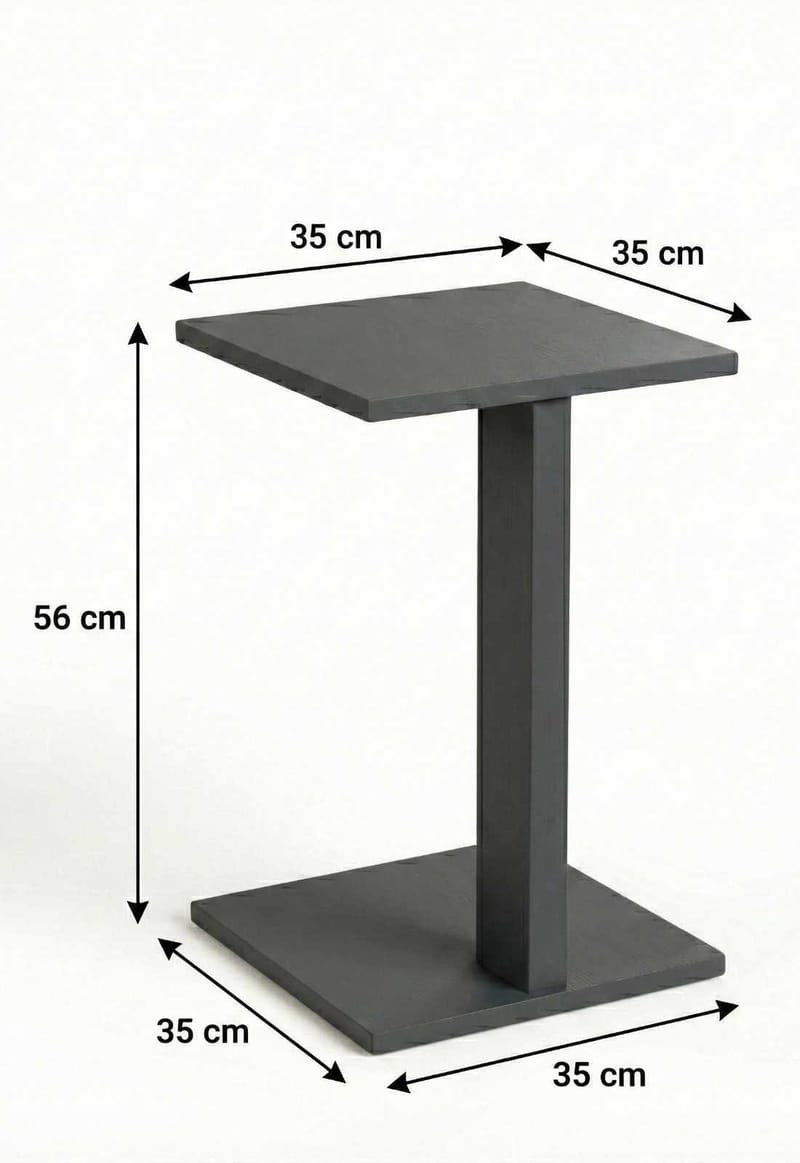 Rumira Sivupöytä 35 cm - Harmaa - Huonekalut - Pöytä & ruokailuryhmä - Apupöytä & sivupöytä - Jalustapöytä & pylväspöytä