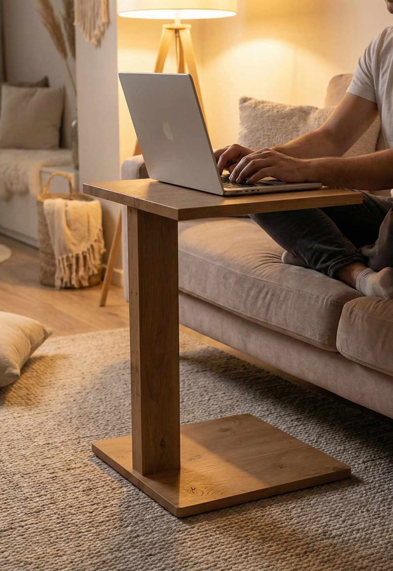 Rumira Sivupöytä 35 cm - Tammi - Huonekalut - Pöytä & ruokailuryhmä - Apupöytä & sivupöytä - Jalustapöytä & pylväspöytä