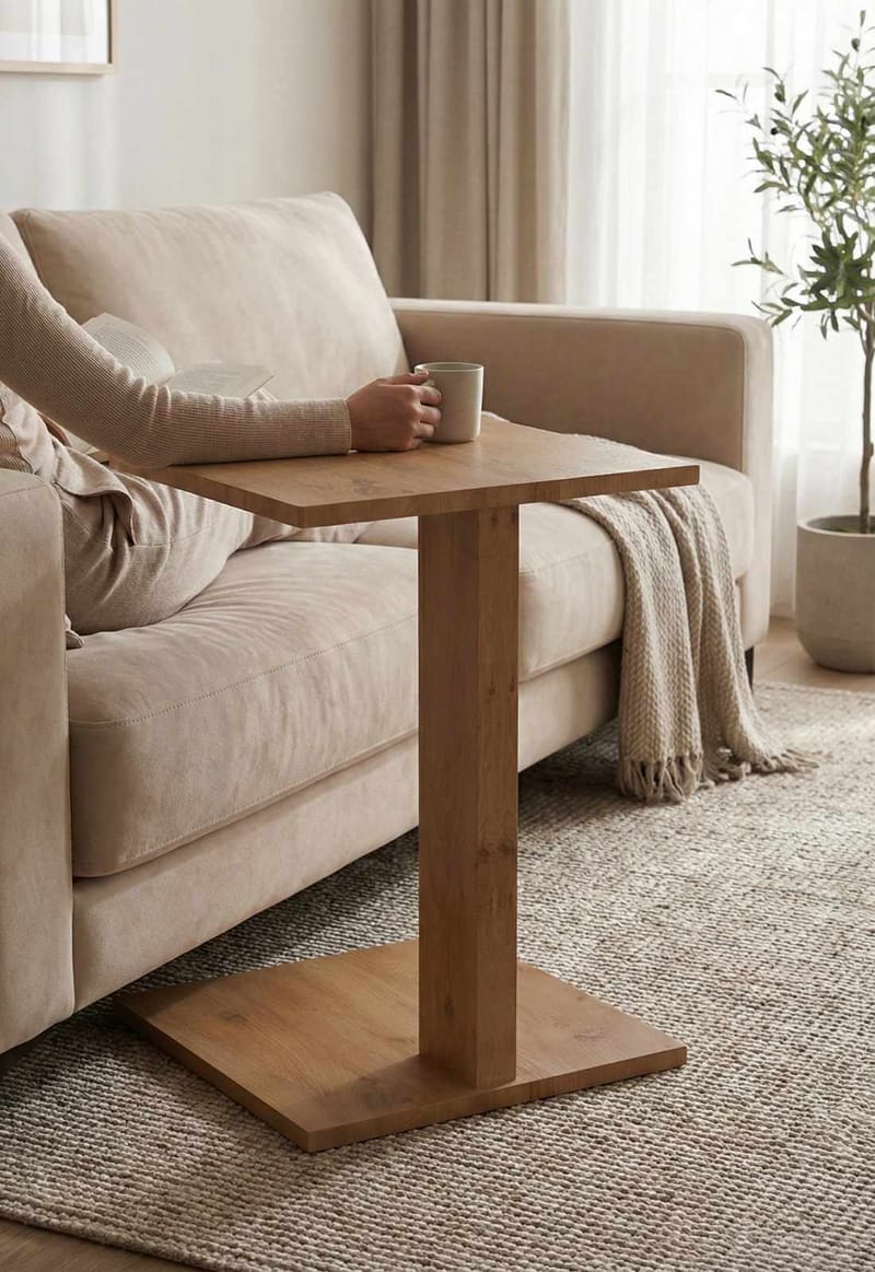 Rumira Sivupöytä 35 cm - Tammi - Huonekalut - Pöytä & ruokailuryhmä - Apupöytä & sivupöytä - Jalustapöytä & pylväspöytä