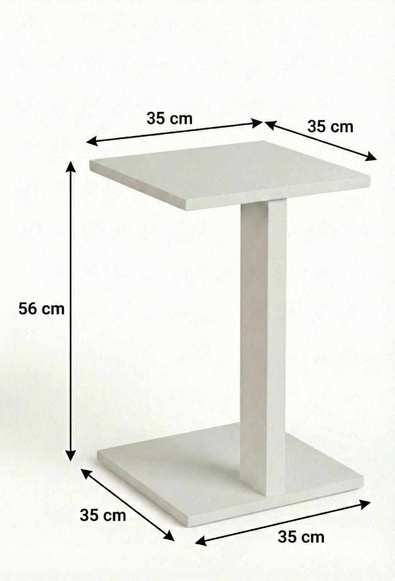 Rumira Sivupöytä 35 cm - Valkoinen - Huonekalut - Pöytä & ruokailuryhmä - Apupöytä & sivupöytä - Jalustapöytä & pylväspöytä