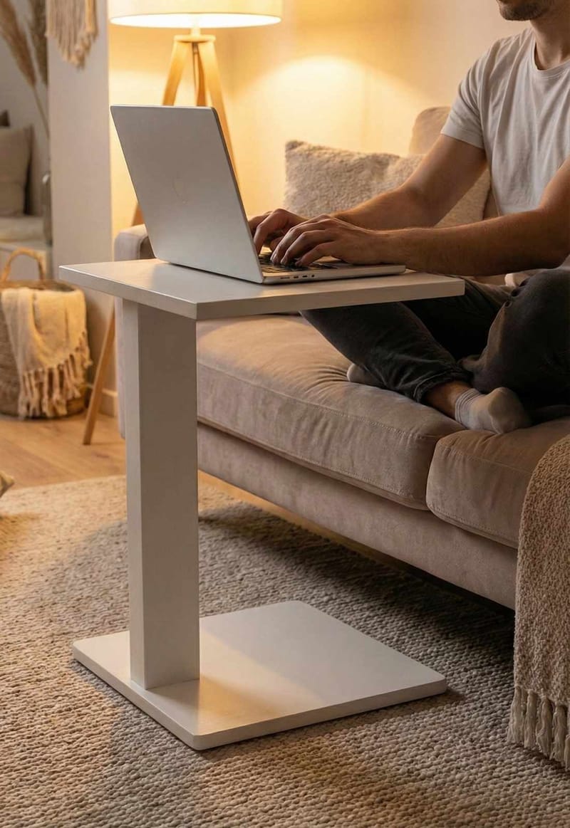 Rumira Sivupöytä 35 cm - Valkoinen - Huonekalut - Pöytä & ruokailuryhmä - Apupöytä & sivupöytä - Jalustapöytä & pylväspöytä