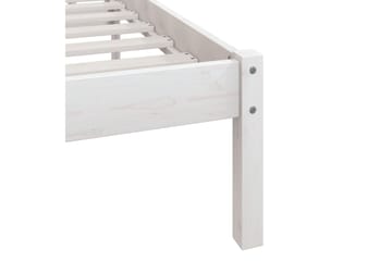 Sängynrunko valkoinen täysi mänty 75x190 cm UK Small Single - Valkoinen - Huonekalut - Pöytä & ruokailuryhmä - Apupöytä & sivupöytä - Yöpöytä