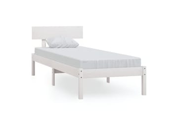 Sängynrunko valkoinen täysi mänty 75x190 cm UK Small Single - Valkoinen - Huonekalut - Pöytä & ruokailuryhmä - Apupöytä & sivupöytä - Yöpöytä