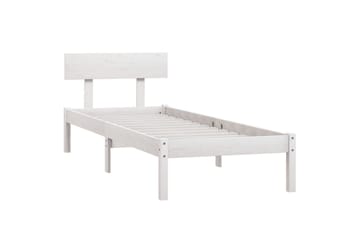 Sängynrunko valkoinen täysi mänty 75x190 cm UK Small Single - Valkoinen - Huonekalut - Pöytä & ruokailuryhmä - Apupöytä & sivupöytä - Yöpöytä