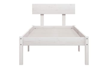 Sängynrunko valkoinen täysi mänty 75x190 cm UK Small Single - Valkoinen - Huonekalut - Pöytä & ruokailuryhmä - Apupöytä & sivupöytä - Yöpöytä