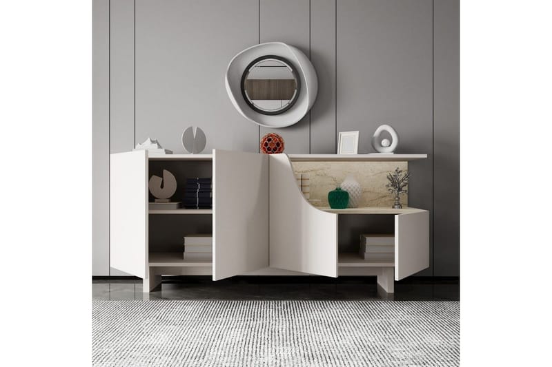 Safiya Konsolipöytä 180 cm - Beige - Huonekalut - Pöytä & ruokailuryhmä - Apupöytä & sivupöytä - Konsolipöytä