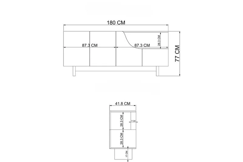 Safiya Konsolipöytä 180 cm - Beige - Huonekalut - Pöytä & ruokailuryhmä - Apupöytä & sivupöytä - Konsolipöytä