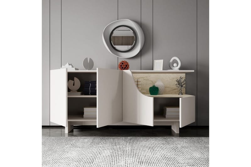 Safiya Konsolipöytä 180 cm - Beige - Huonekalut - Pöytä & ruokailuryhmä - Apupöytä & sivupöytä - Konsolipöytä