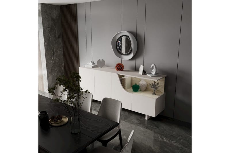 Safiya Konsolipöytä 180 cm - Beige - Huonekalut - Pöytä & ruokailuryhmä - Apupöytä & sivupöytä - Konsolipöytä