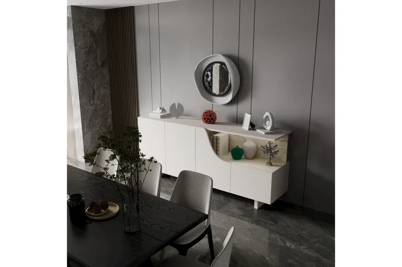 Safiya Konsolipöytä 180 cm - Beige - Huonekalut - Pöytä & ruokailuryhmä - Apupöytä & sivupöytä - Konsolipöytä