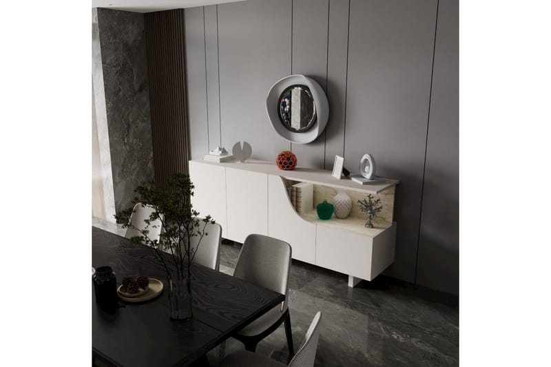 Safiya Konsolipöytä 180 cm - Beige - Huonekalut - Pöytä & ruokailuryhmä - Apupöytä & sivupöytä - Konsolipöytä