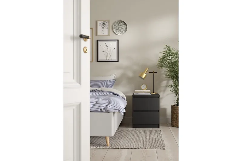 Salomns Yöpöytä 40,4 cm - Harmaa - Huonekalut - Pöytä & ruokailuryhmä - Apupöytä & sivupöytä - Yöpöytä