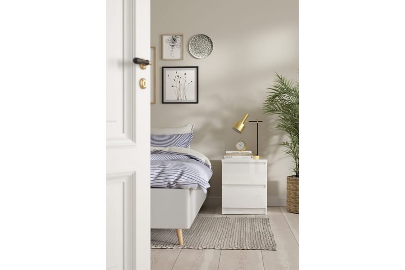 Salomns Yöpöytä 40,4 cm - Valkoinen - Huonekalut - Pöytä & ruokailuryhmä - Apupöytä & sivupöytä - Yöpöytä