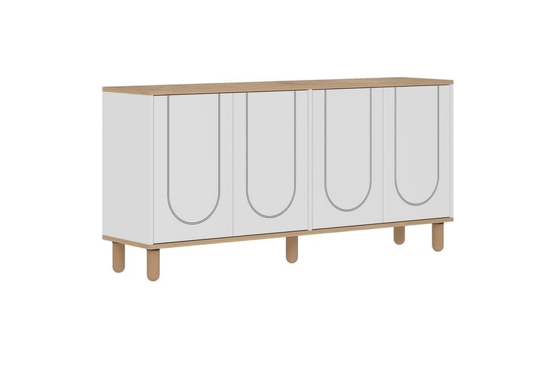 Salven Konsolipöytä 150 cm - Tammi/Valkoinen - Huonekalut - Pöytä & ruokailuryhmä - Apupöytä & sivupöytä - Konsolipöytä