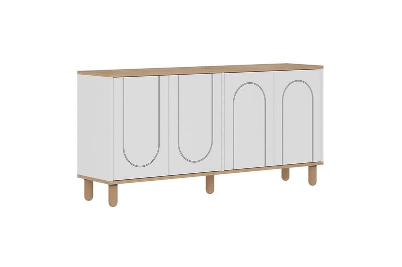 Salven Konsolipöytä 150 cm - Tammi/Valkoinen - Huonekalut - Pöytä & ruokailuryhmä - Apupöytä & sivupöytä - Konsolipöytä