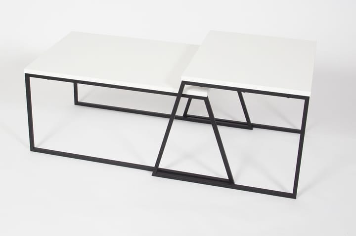 Sarjapöytä Lindome 88 cm 2 pöytää - Valkoinen - Sarjapöytä - Sohvapöytä