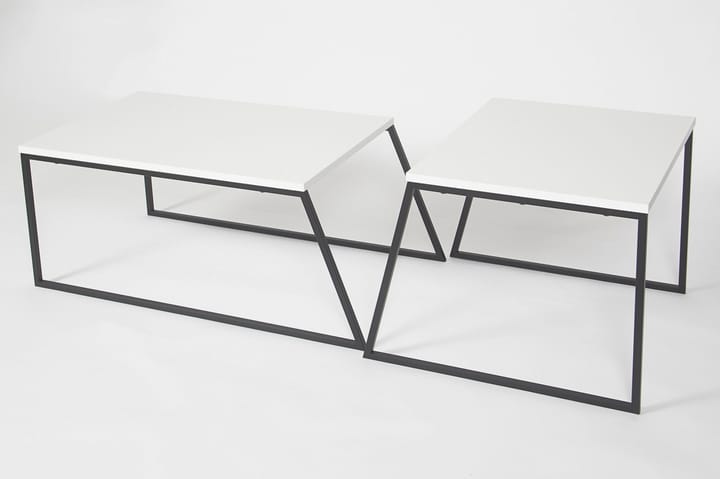 Sarjapöytä Lindome 88 cm 2 pöytää - Valkoinen - Sarjapöytä - Sohvapöytä
