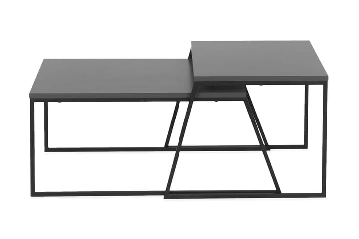 Sarjapöytä Lindome 88 cm 2 pöytää - Harmaa/Musta - Sarjapöytä - Sohvapöytä