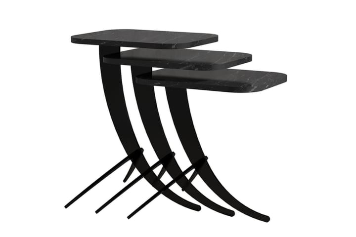 Sarjapöytä Neubeck 45 cm - Musta - Sohvapöytä - Sarjapöytä