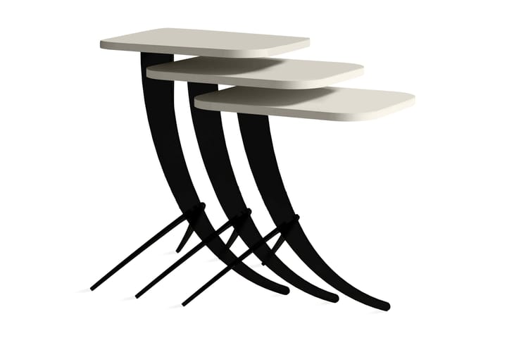 Sarjapöytä Amtorp 45 cm 3 pöytää - Valkoinen - Sarjapöytä - Sohvapöytä