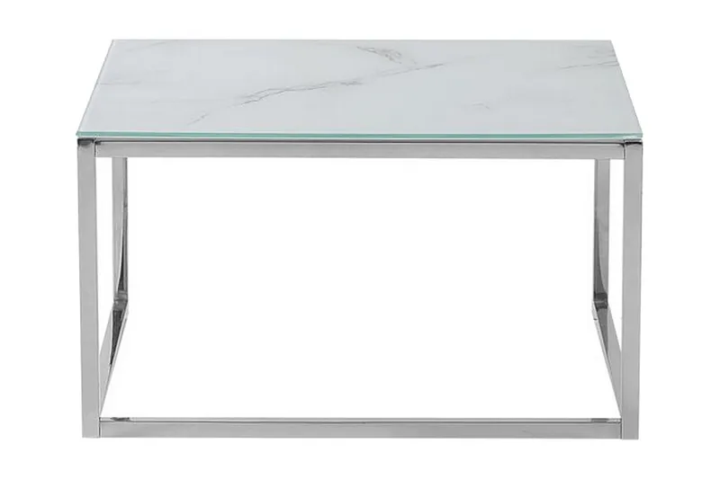 Sarjapöytä Breancon 60 cm Marmorikuvio, Valkoinen/Hopea