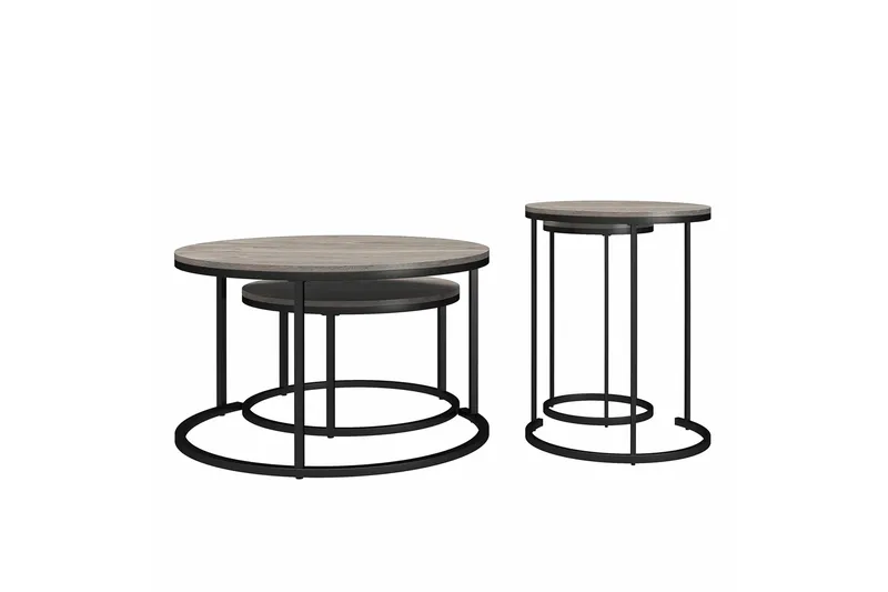 Sarjapöytä Camdale - Harmaa - Huonekalut - Pöytä & ruokailuryhmä - Apupöytä & sivupöytä - Sarjapöytä