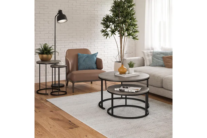 Sarjapöytä Camdale - Harmaa - Huonekalut - Pöytä & ruokailuryhmä - Apupöytä & sivupöytä - Sarjapöytä