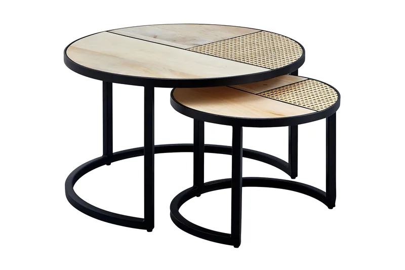 Sarjapöytä Clanton 60 cm Pyöreä, Ruskea/Musta