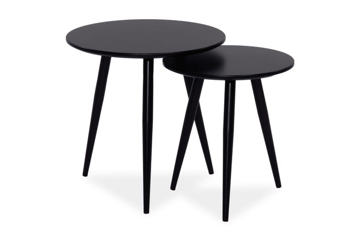 Sarjapöytä Erdoiza Pyöreä - Musta - Sarjapöytä - Marmoripöydät - Sohvapöytä - Peilipöytä - Kokoontaitettavat pöydät