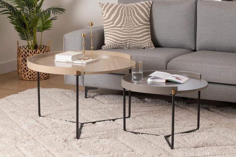 Satsipöytä Manisha - Beige - Huonekalut - Pöytä & ruokailuryhmä - Apupöytä & sivupöytä - Sarjapöytä