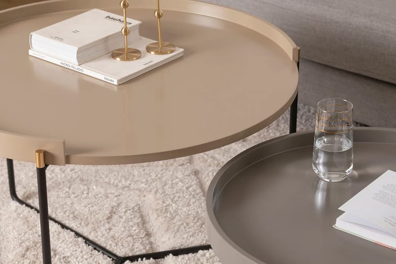 Satsipöytä Manisha - Beige - Huonekalut - Pöytä & ruokailuryhmä - Apupöytä & sivupöytä - Sarjapöytä