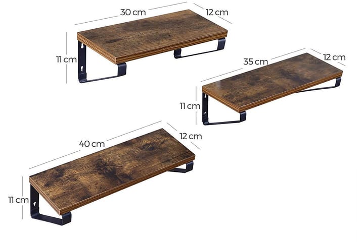 Seinähyllyt Ruskea - Vasagle - Apupöytä & sivupöytä
