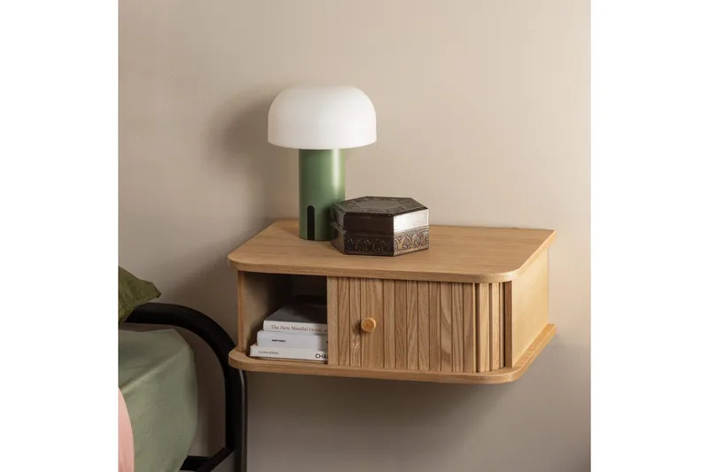 Seinälle ripustettava yöpöytä Jena - Huonekalut - Pöytä & ruokailuryhmä - Apupöytä & sivupöytä - Yöpöytä