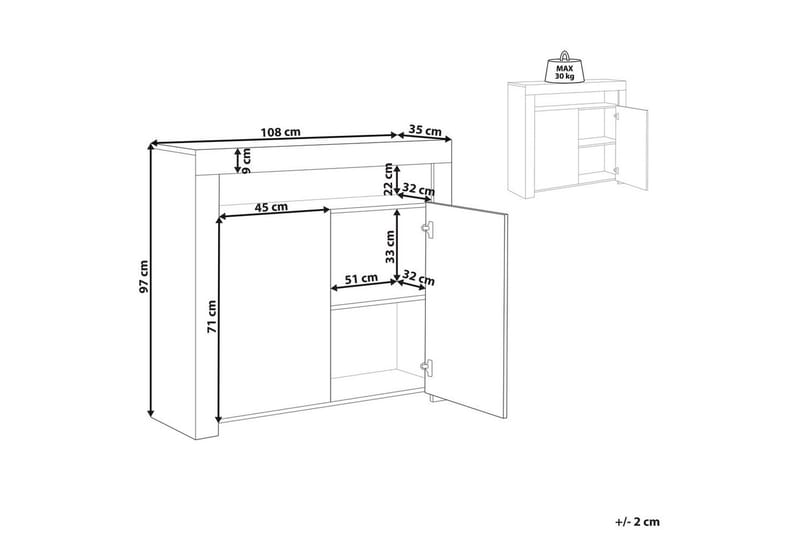 Senkki Covina - Huonekalut - Pöytä & ruokailuryhmä - Apupöytä & sivupöytä - Tarjotinpöytä & pikkupöytä