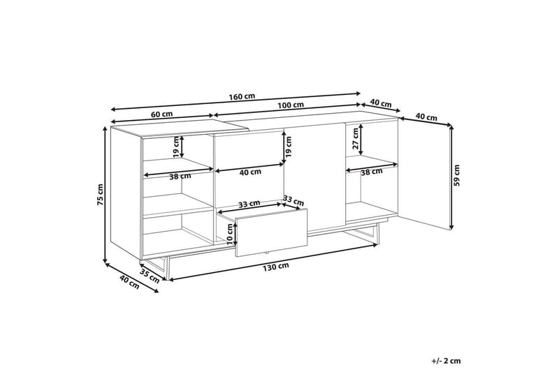Senkki Fiora - Huonekalut - Pöytä & ruokailuryhmä - Apupöytä & sivupöytä - Tarjotinpöytä & pikkupöytä