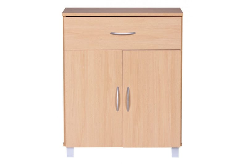 Senkki Wohnling Kalvopäällystetty lastulevy 60 x 75 cm 2 ovea 1 laatikko moderni tyyli - Huonekalut - Pöytä & ruokailuryhmä - Apupöytä & sivupöytä - Konsolipöytä
