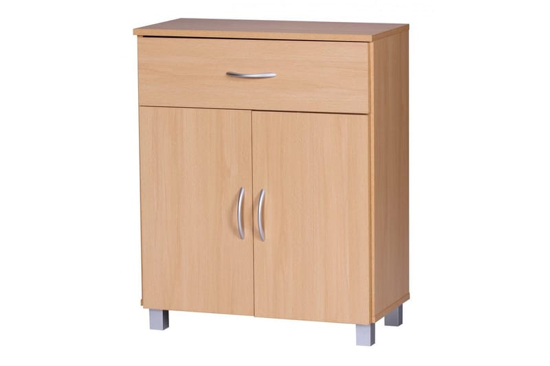 Senkki Wohnling Kalvopäällystetty lastulevy 60 x 75 cm 2 ovea 1 laatikko moderni tyyli - Huonekalut - Pöytä & ruokailuryhmä - Apupöytä & sivupöytä - Konsolipöytä