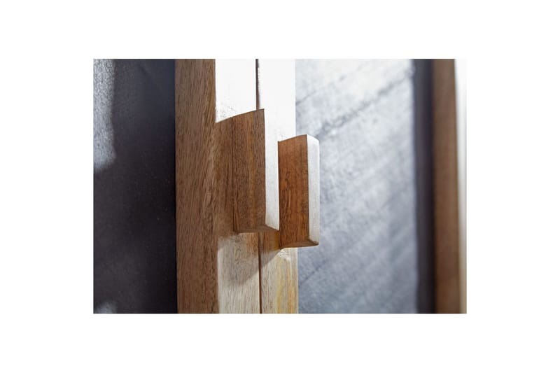 Senkki Wohnling Massiivipuu 80 cm 3D-reunat kivioptinen etuosa 2 ovea moderni - Säilytys - Säilytyskalusteet - Senkki