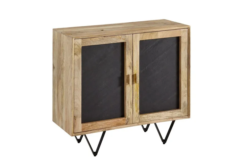 Senkki Wohnling Massiivipuu 80 cm 3D-reunat kivioptinen etuosa 2 ovea moderni, undefined