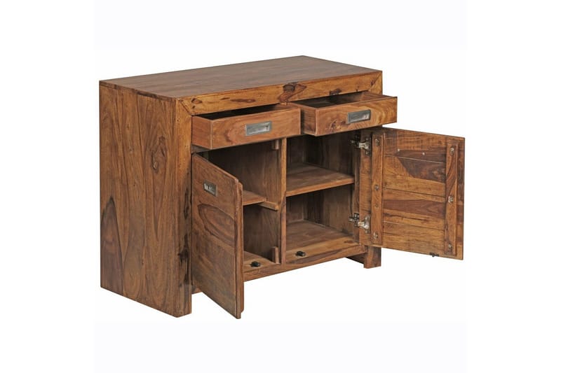 Senkki Wohnling Massiivipuu 90 cm 2 Ovea 2 Vetolaatikkoa Maalaistalo - Säilytys - Säilytyskalusteet - Senkki