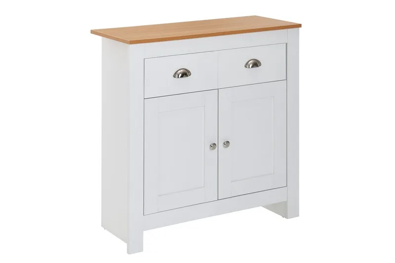 Senkki Wohnling Melamiinipäällysteinen lastulevy kaksivärinen optiikka tammi/valkoinen 2 ovea 2 laatikkoa moderni, undefined