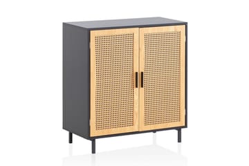 Senkki Wohnling Melamiinipäällysteinen MDF 80 cm 2 ovea wieniläisellä punonnalla moderni - Säilytys - Säilytyskalusteet - Senkki