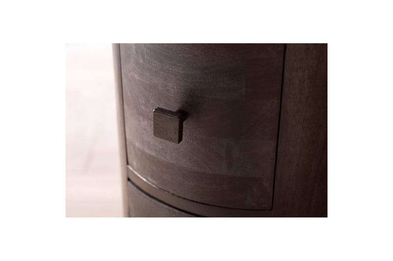 Senkki Wohnling Pyöreä massiivipuu maalaismainen tyyli Musta, 4 laatikkoa - Musta, 4 laatikkoa - Huonekalut - Pöytä & ruokailuryhmä - Apupöytä & sivupöytä - Konsolipöytä