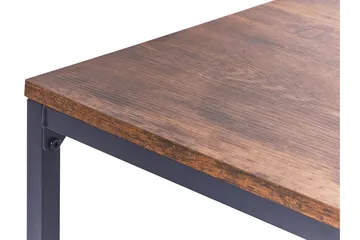 Sidobord mörkt trä med svart KENNER Black||Dark wood - Huonekalut - Pöytä & ruokailuryhmä - Apupöytä & sivupöytä - Tarjotinpöytä & pikkupöytä