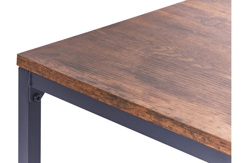Sidobord mörkt trä med svart KENNER Black||Dark wood - Huonekalut - Pöytä & ruokailuryhmä - Apupöytä & sivupöytä - Tarjotinpöytä & pikkupöytä