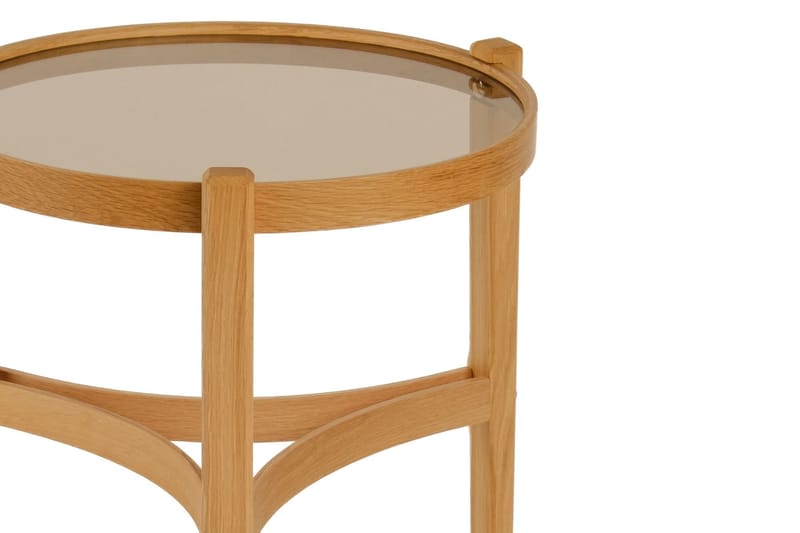 Sisäkkäiset pöydät (2 kpl) Wallxpert Cleo-hylly (50 x 60 x 50 cm) tammi läpinäkyvä - Tammi - Huonekalut - Pöytä & ruokailuryhmä - Apupöytä & sivupöytä - Sarjapöytä